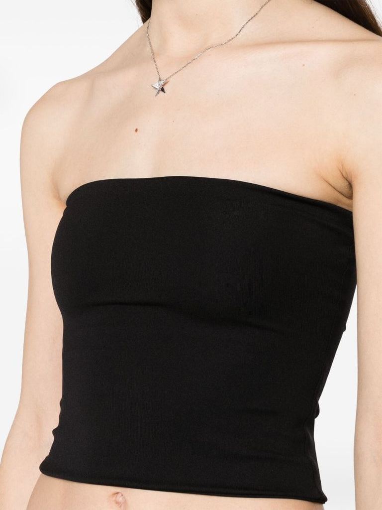 Black Jersey Bandeau Top