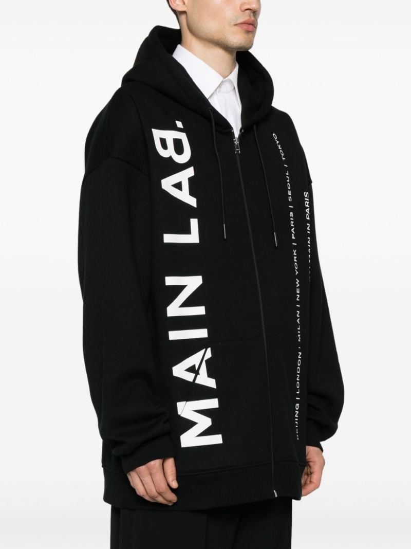 Black Main Lab Zip-up Hoodie