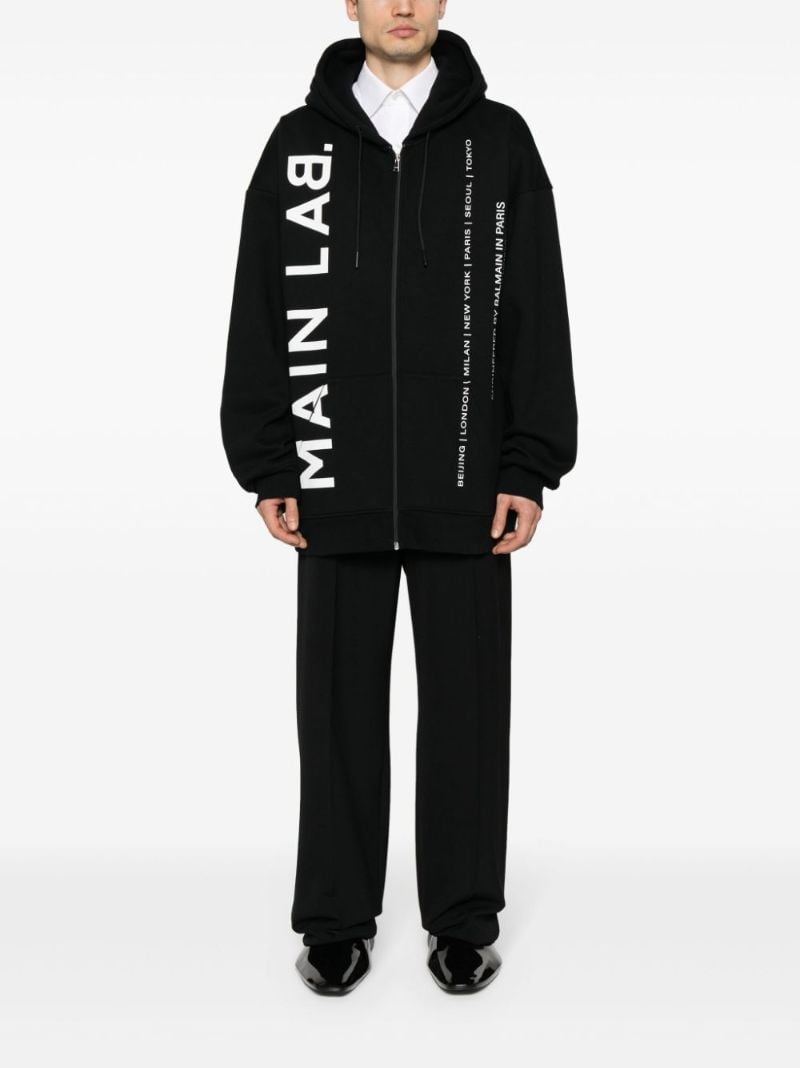 Black Main Lab Zip-up Hoodie