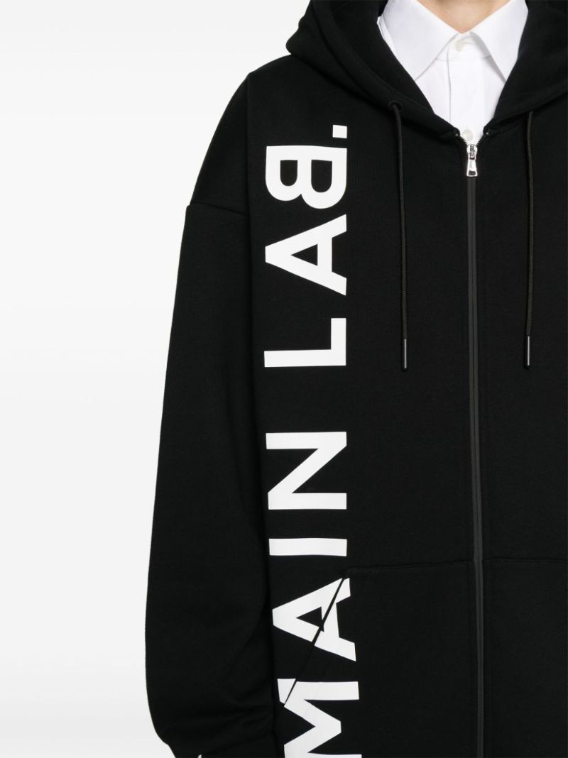 Black Main Lab Zip-up Hoodie