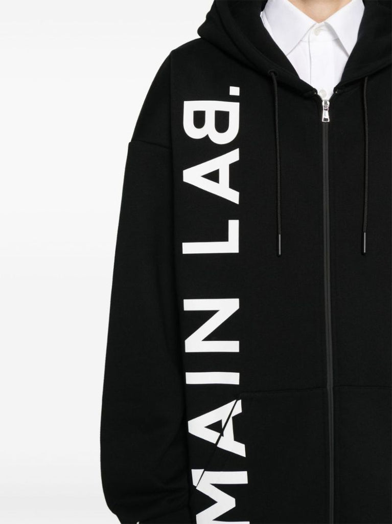 Black Main Lab Zip-up Hoodie