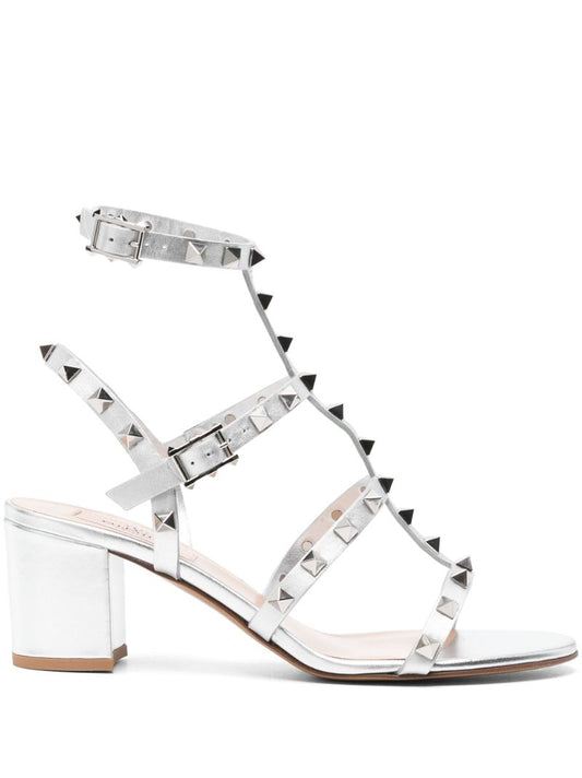 Silver Rockstud 65mm Caged Sandals