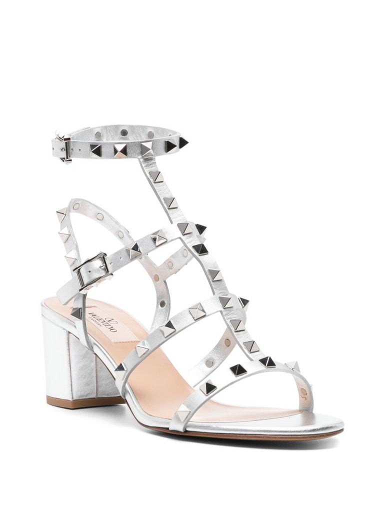 Silver Rockstud 65mm Caged Sandals
