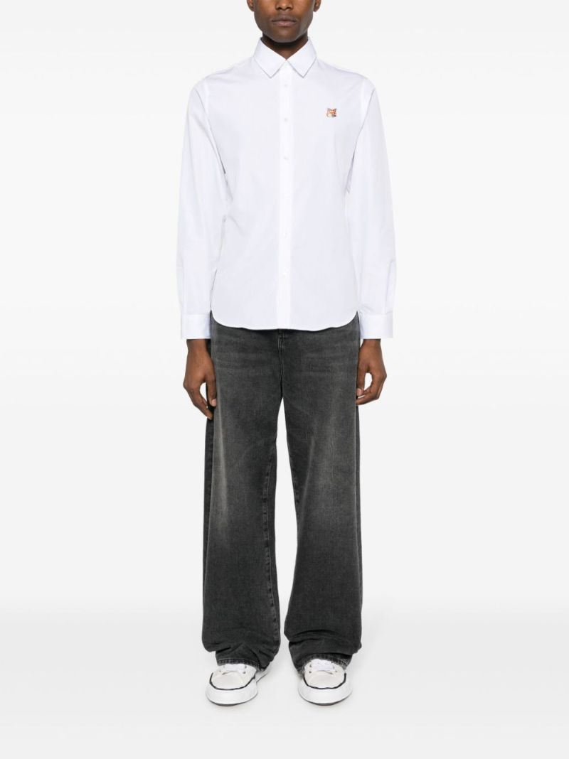 White Fox Head Cotton Shirt