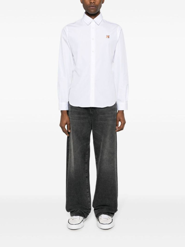 White Fox Head Cotton Shirt
