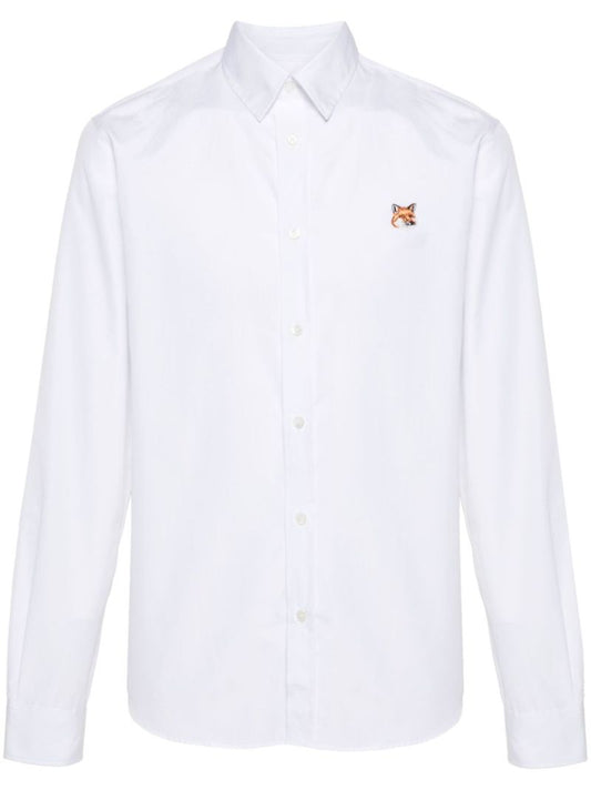 White Fox Head Cotton Shirt