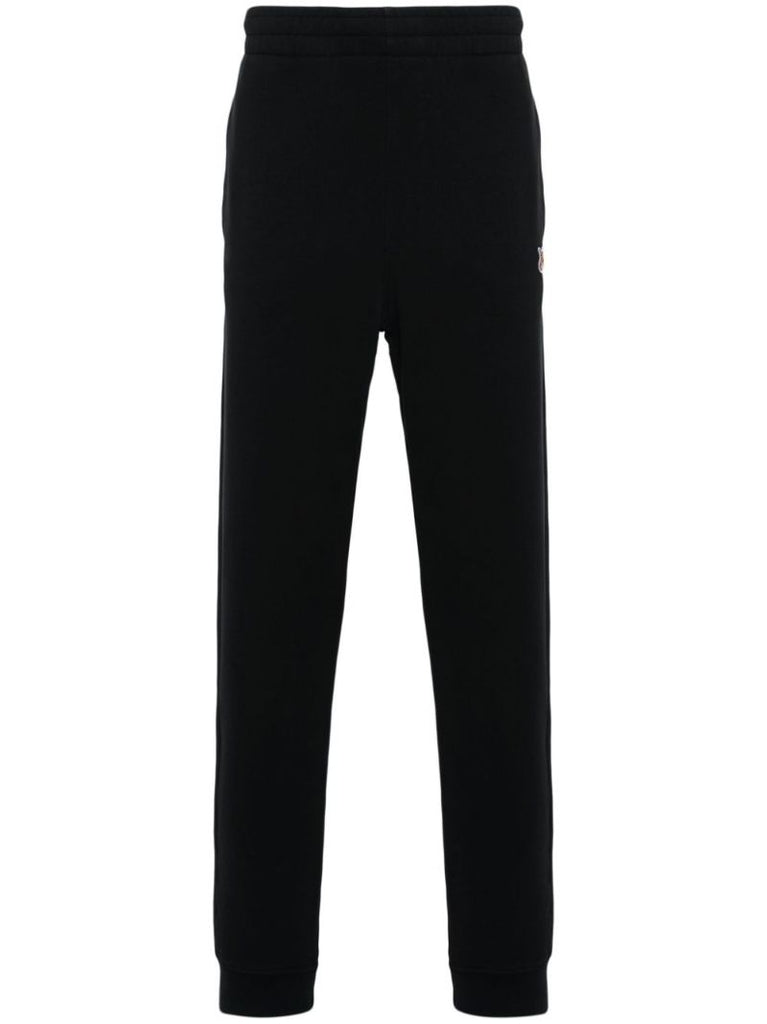 Black Fox Head Cotton Track Pants