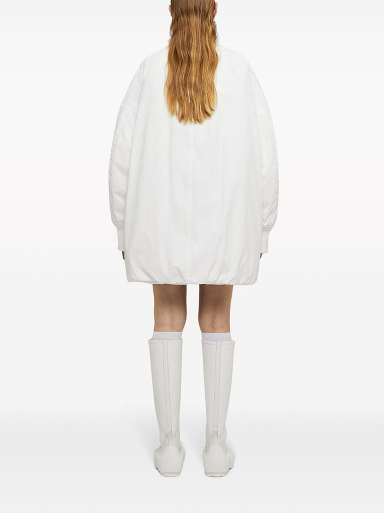 White Padded Bomber Jacket