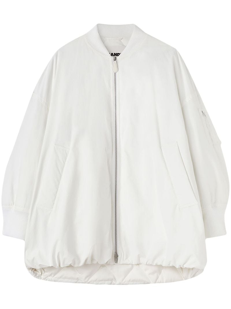 White Padded Bomber Jacket