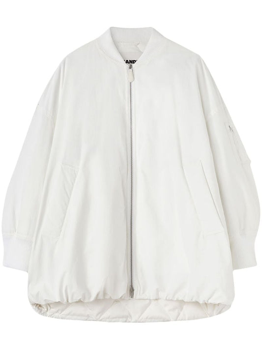 White Padded Bomber Jacket
