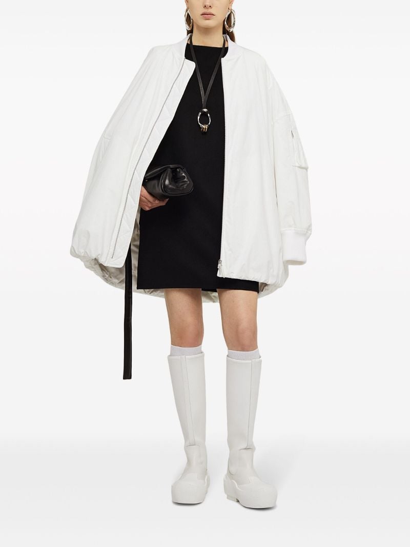 White Padded Bomber Jacket