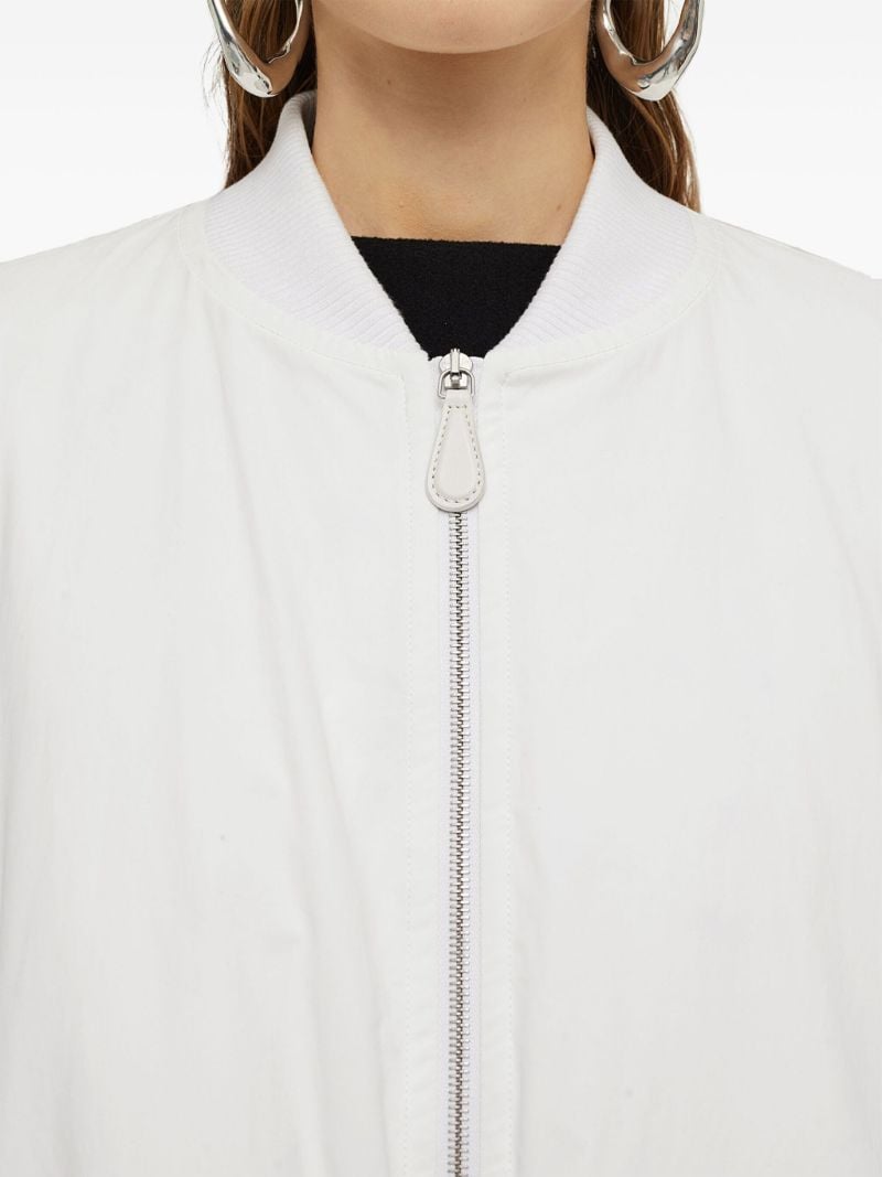 White Padded Bomber Jacket