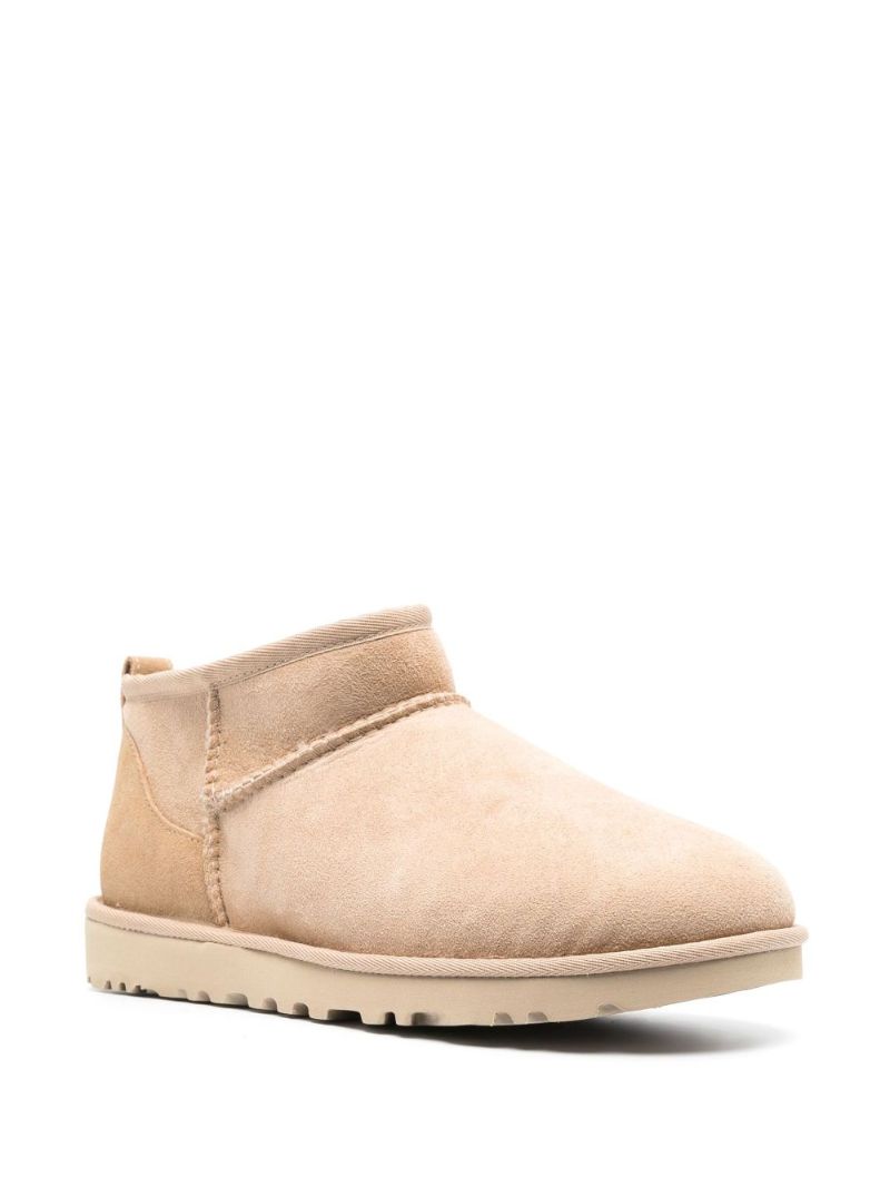 Neutral Classic Ultra Mini Ii Shearling Ankle Boots