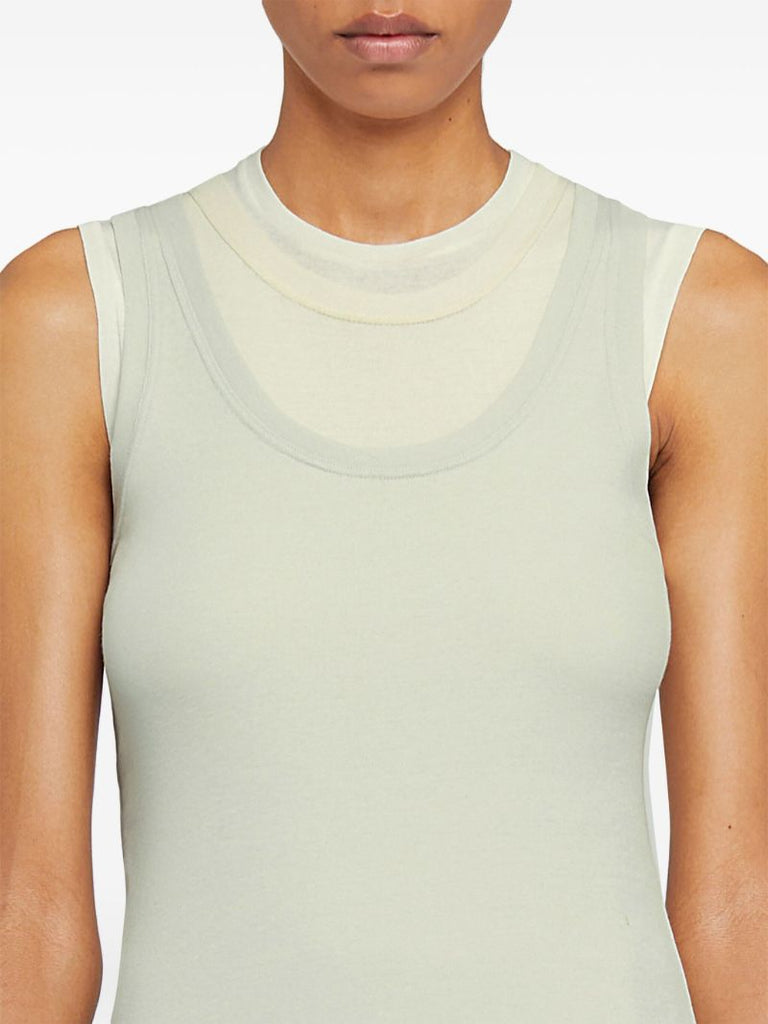 Green Layered Tank Top