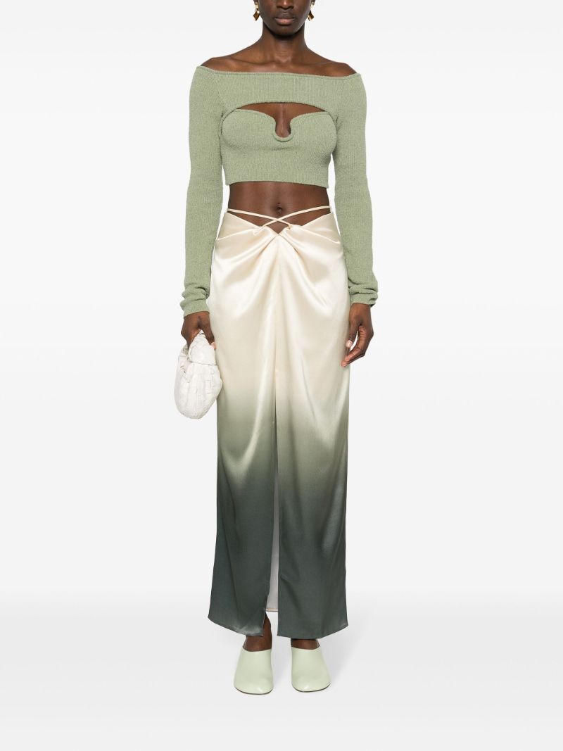 Nautral OmbrÃ_x0083_Â© Satin Maxi Skirt