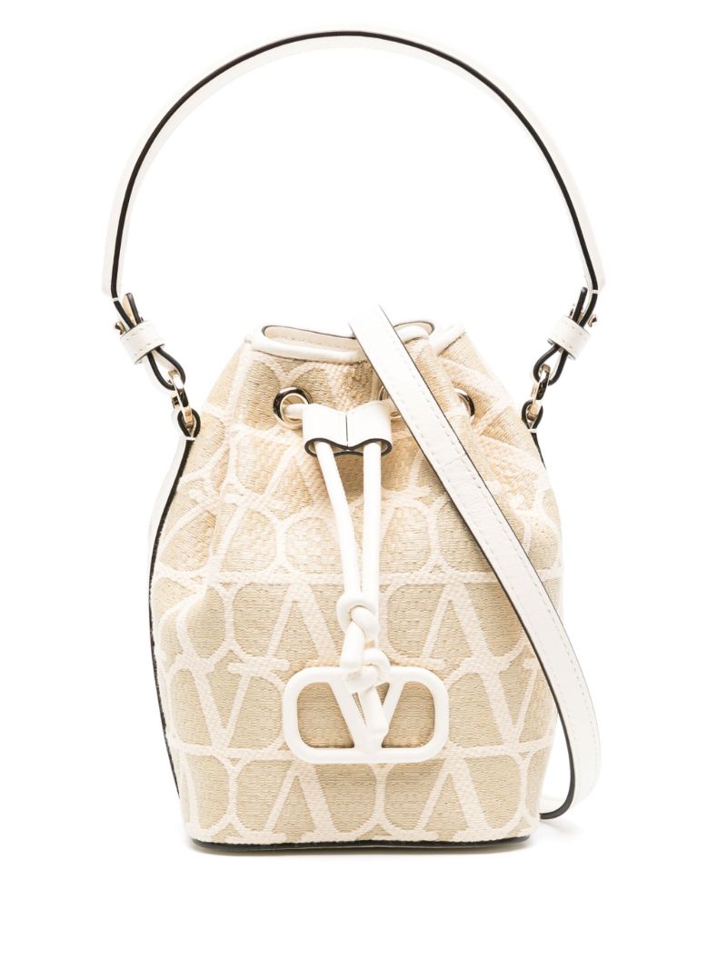 Neutral Vlogo Signature Mini Bucket Bag