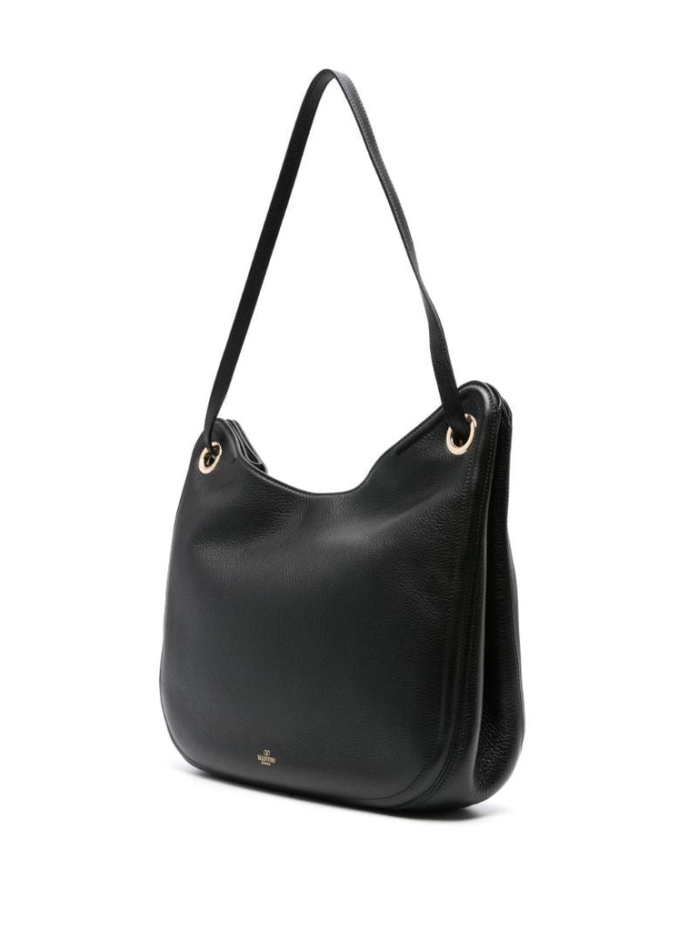 Black Vlogo Signature Chain-link Shoulder Bag