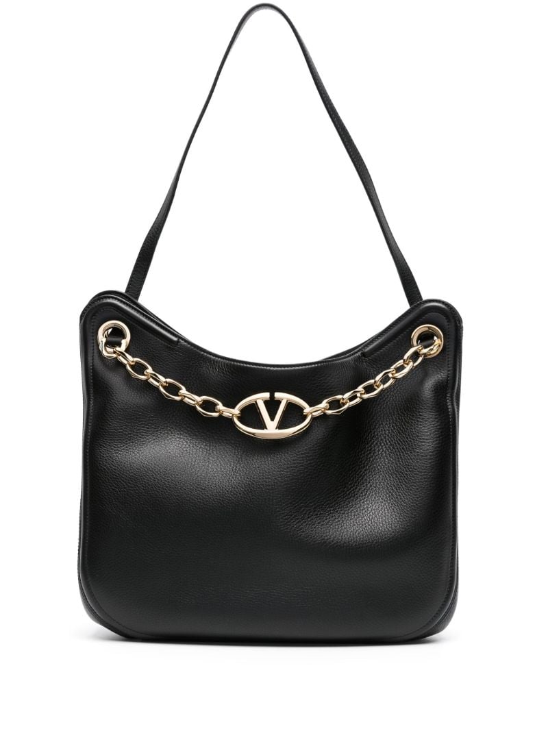 Black Vlogo Signature Chain-link Shoulder Bag