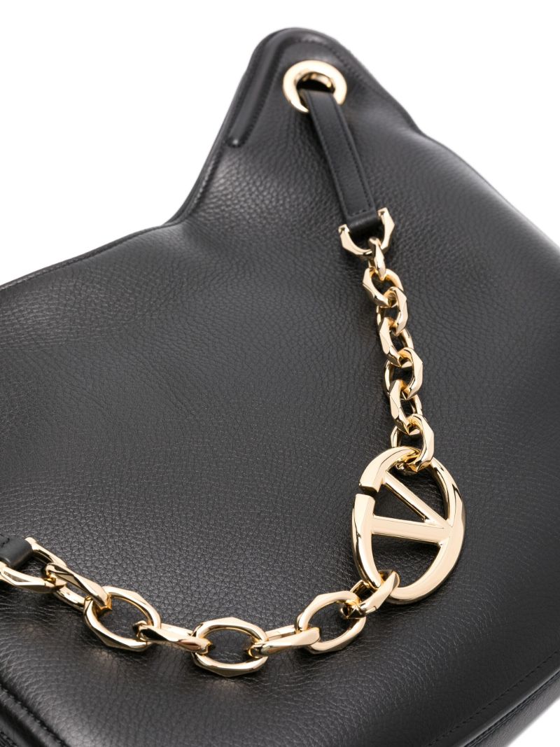 Black Vlogo Signature Chain-link Shoulder Bag