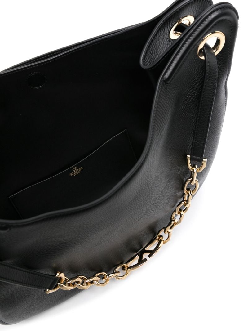 Black Vlogo Signature Chain-link Shoulder Bag