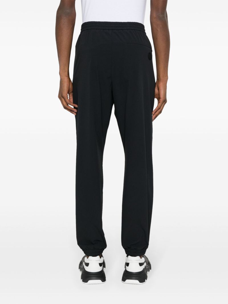 Black Logo AppliquÃ_x0083_Â© Track Pants