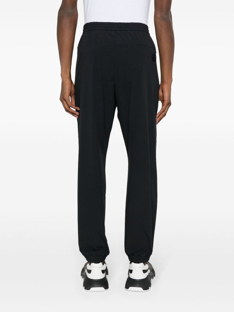 Black Logo AppliquÃ_x0083_Â© Track Pants