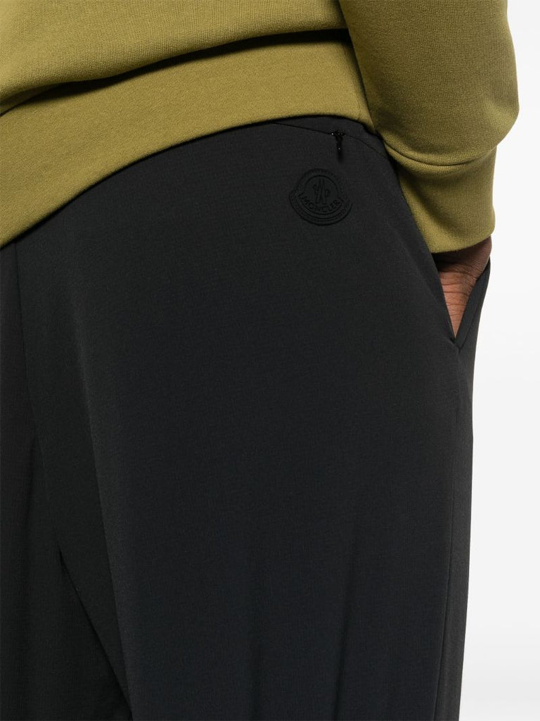 Black Logo AppliquÃ_x0083_Â© Track Pants