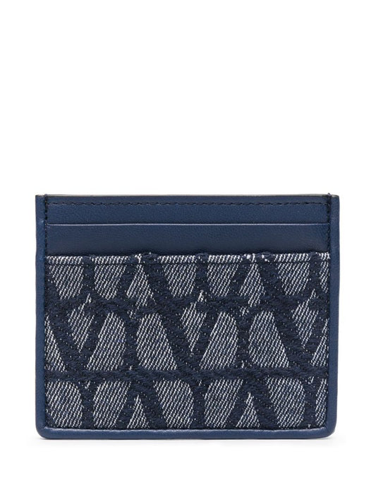 Blue Toile Iconographe Leather Cardholder