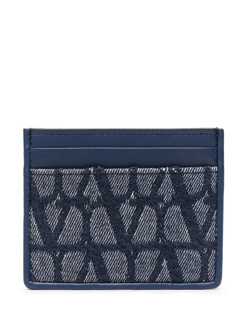 Blue Toile Iconographe Leather Cardholder