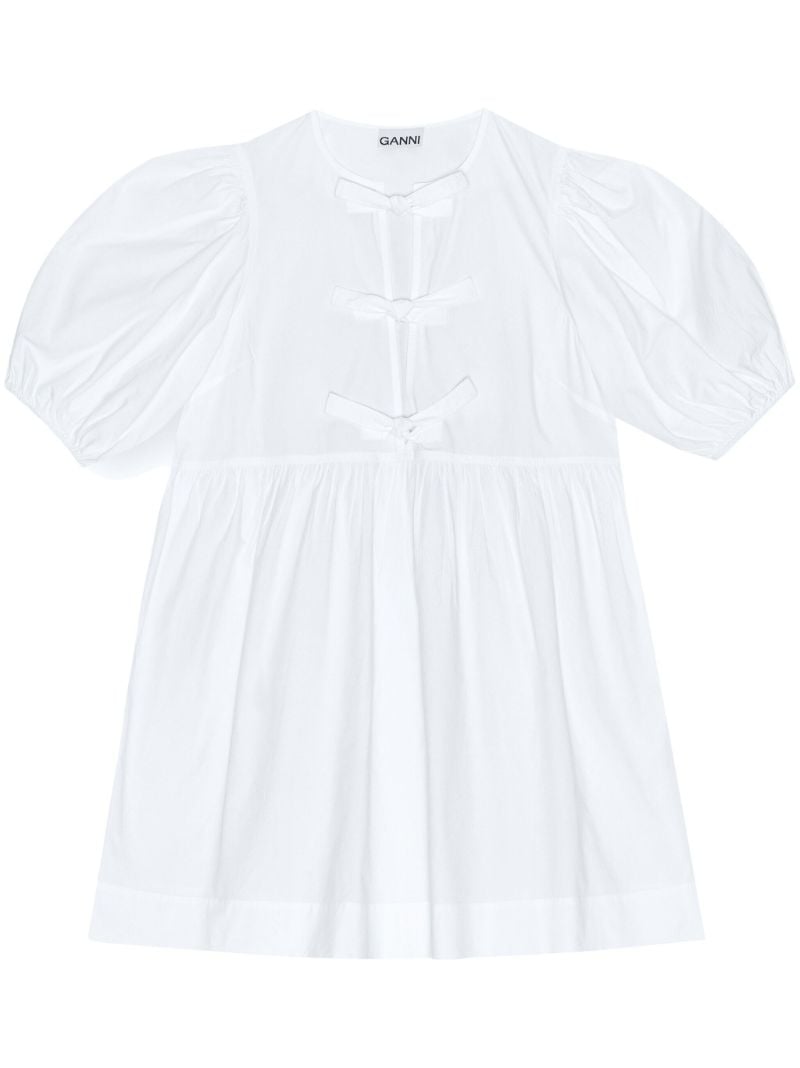 White Organic Cotton Poplin Mini Dress