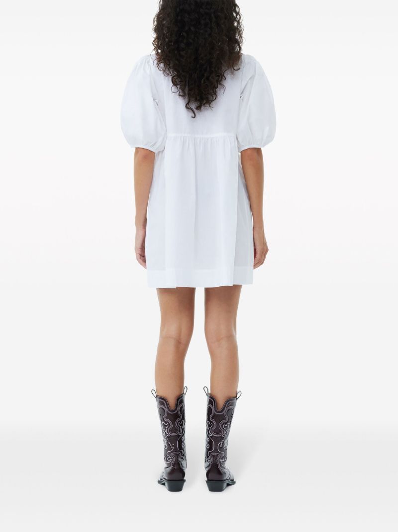 White Organic Cotton Poplin Mini Dress