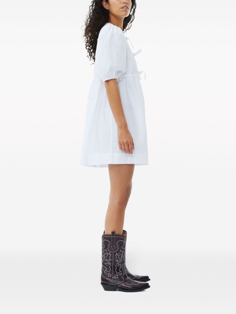 White Organic Cotton Poplin Mini Dress