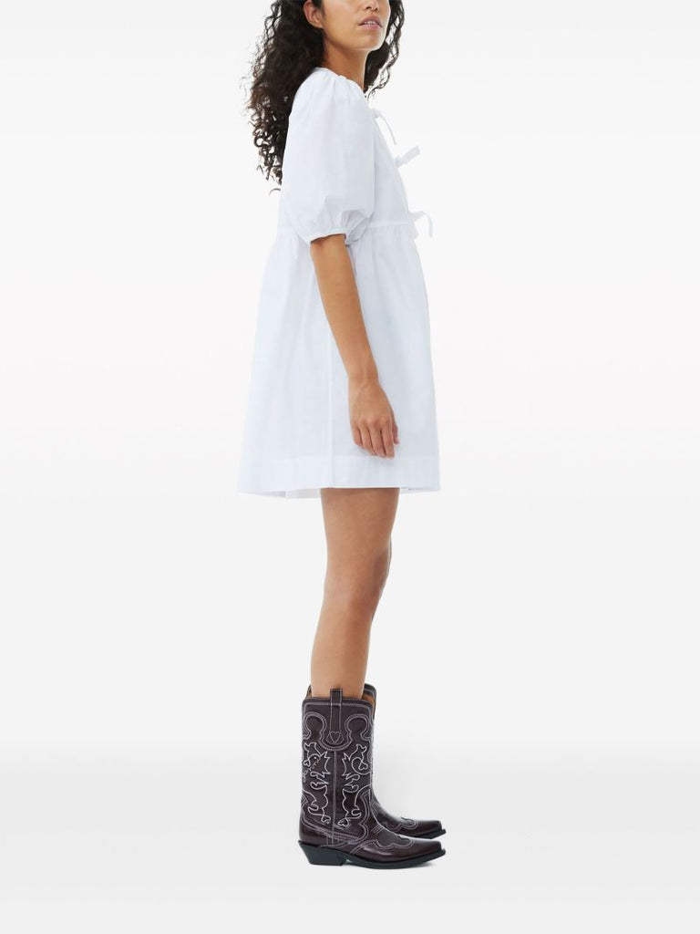 White Organic Cotton Poplin Mini Dress
