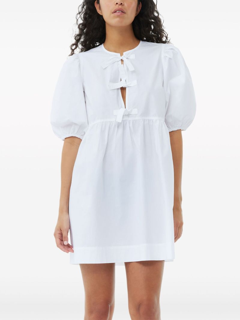 White Organic Cotton Poplin Mini Dress