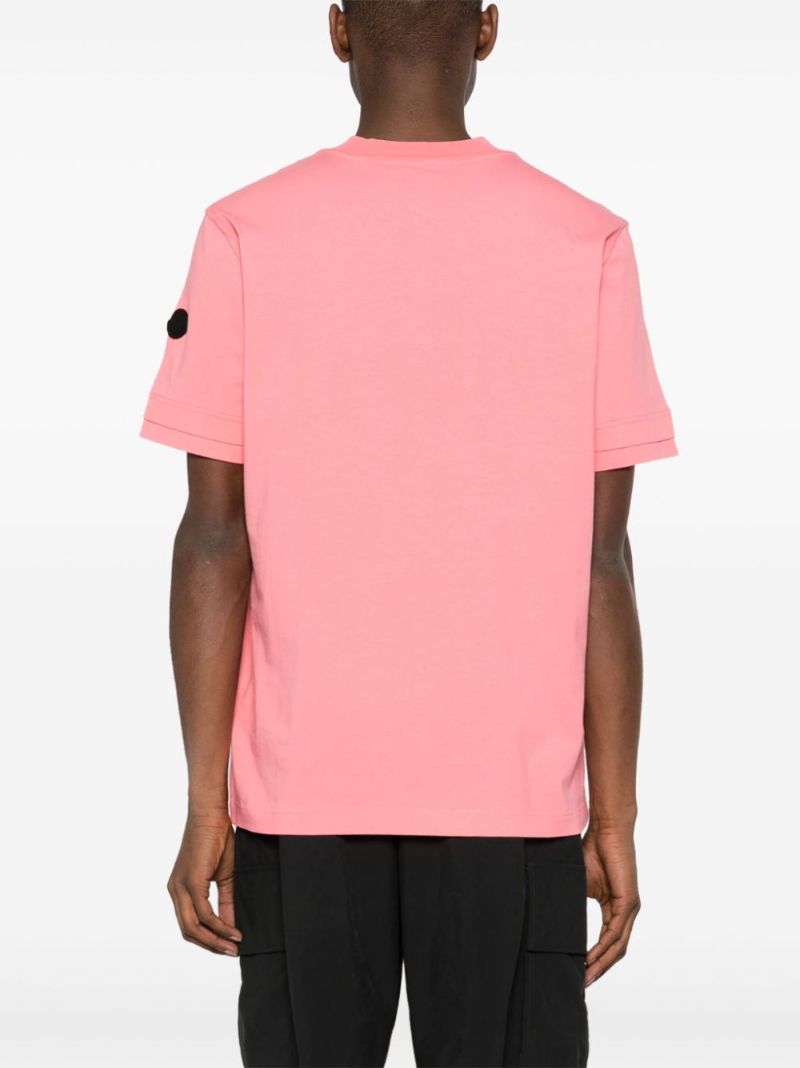 Pink Logo-print Cotton T-shirt
