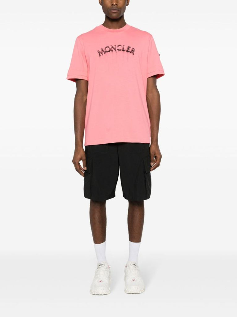 Pink Logo-print Cotton T-shirt