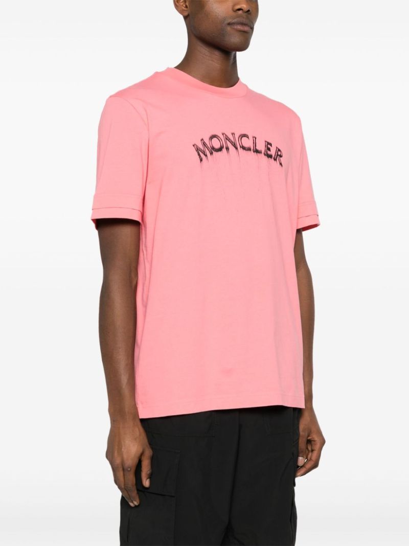 Pink Logo-print Cotton T-shirt