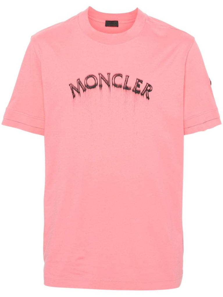 Pink Logo-print Cotton T-shirt