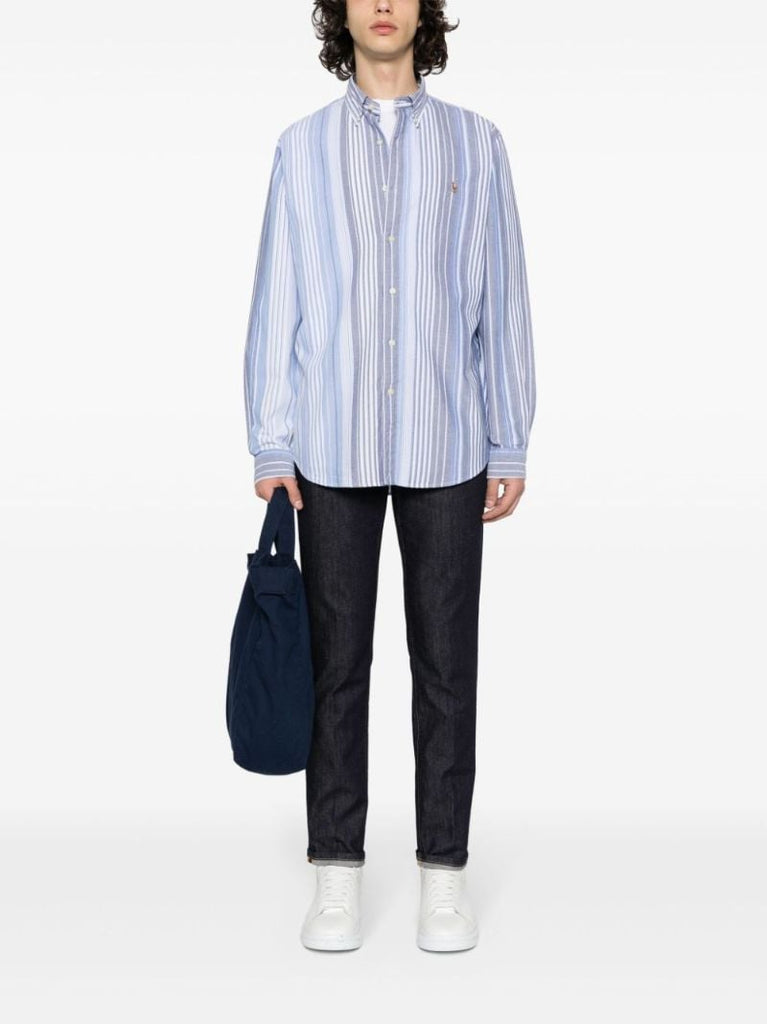 Blue Striped Cotton Shirt