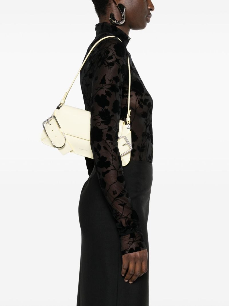 Yellow Voyou Leather Shoulder Bag