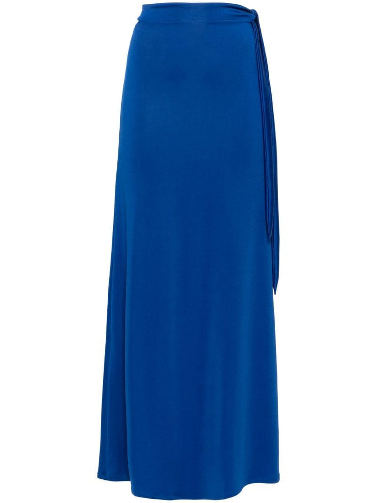 Blue Cut-out Jersey Maxi Skirt