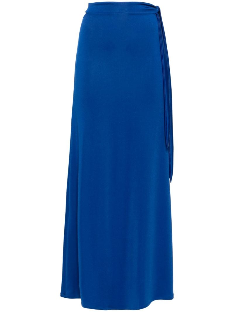 Blue Cut-out Jersey Maxi Skirt