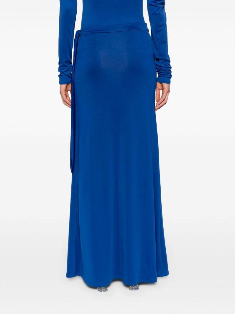 Blue Cut-out Jersey Maxi Skirt