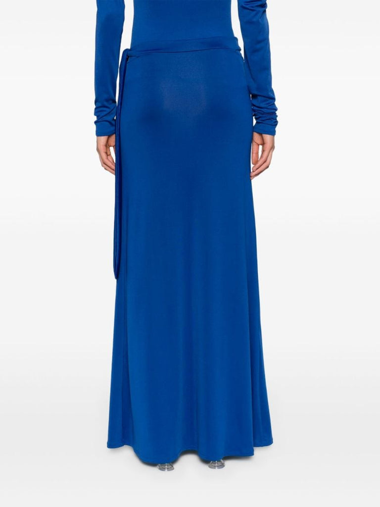 Blue Cut-out Jersey Maxi Skirt