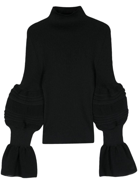 Black Assemblage Branch Ribbed-knit Sweater