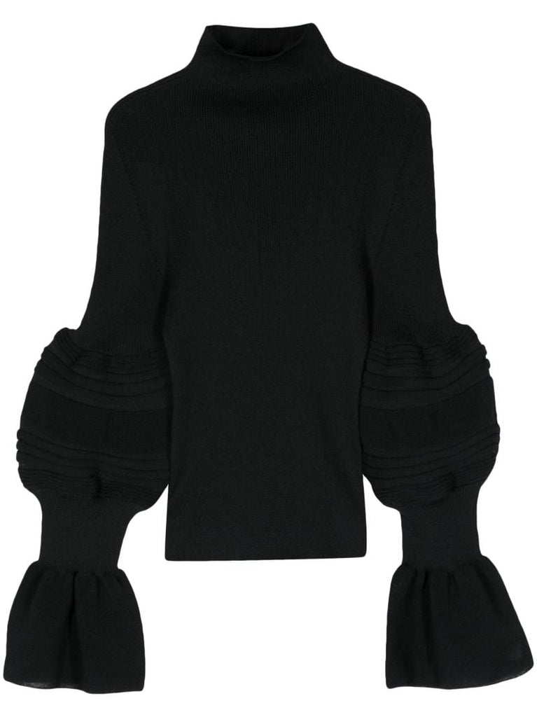 Black Assemblage Branch Ribbed-knit Sweater