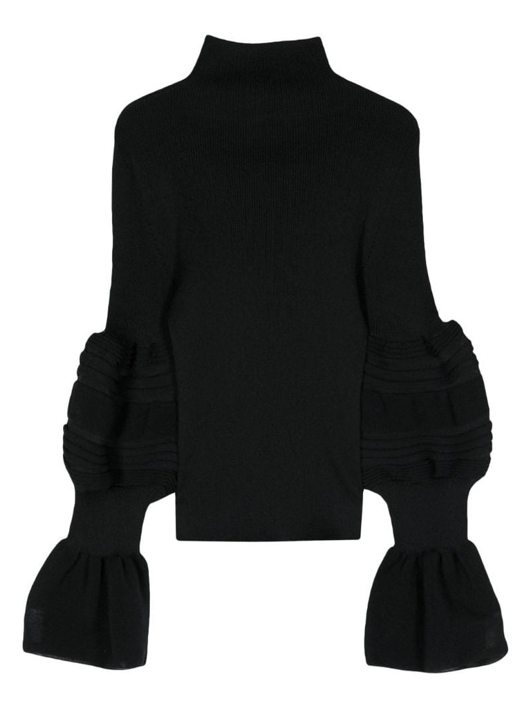Black Assemblage Branch Ribbed-knit Sweater