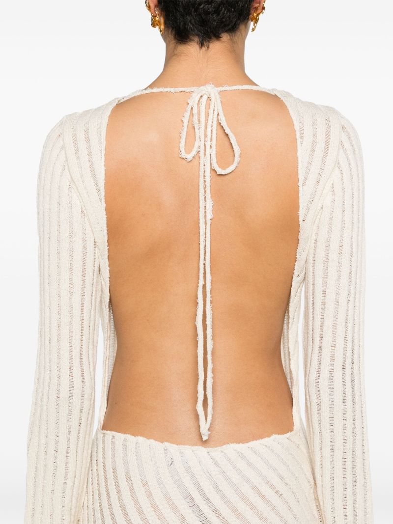 Neutral Ribbed Organic Cotton Dress