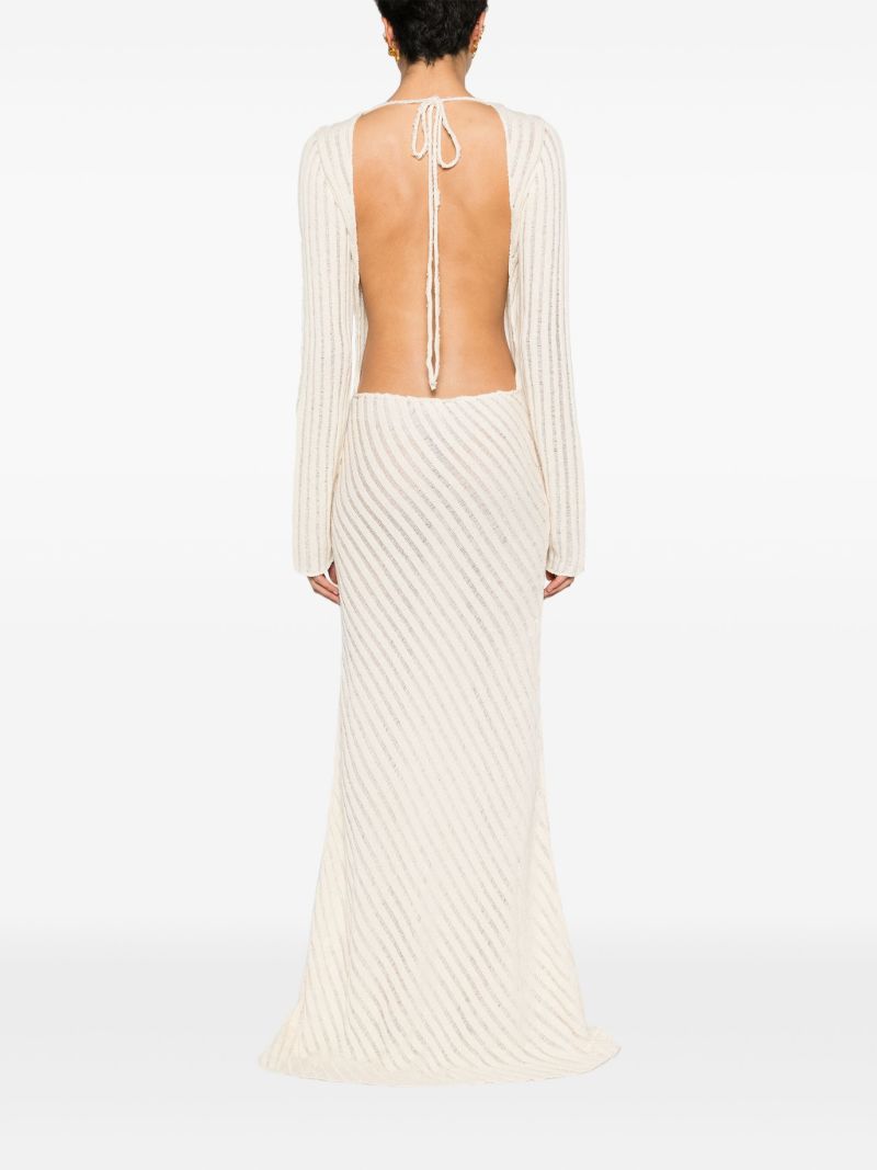 Neutral Ribbed Organic Cotton Dress