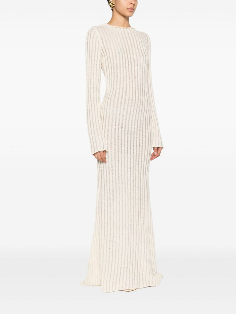 Neutral Ribbed Organic Cotton Dress